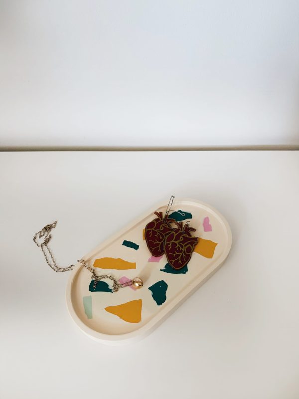 Taller bandejas resina efecto terrazo