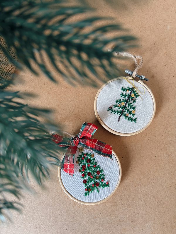 Taller bordado bastidor navideño
